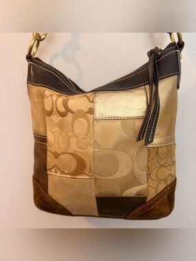 Coach Signature Patchwork Hobo Bag
